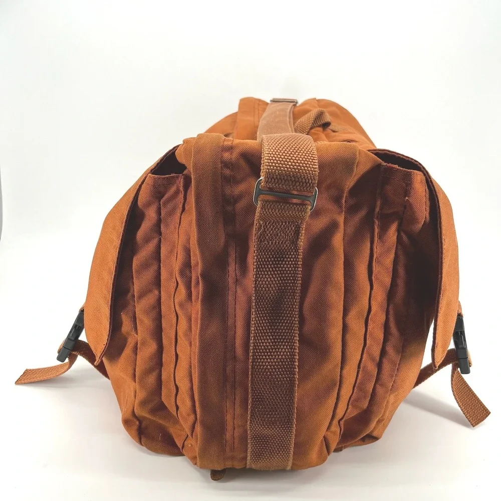 Vtg Whole Earth Provision Co Orange Canvas Field Bag Messenger Shoulder USA Made